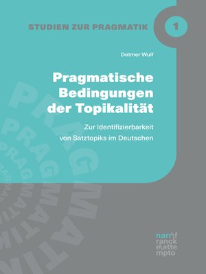 cover image of Pragmatische Bedingungen der Topikalität